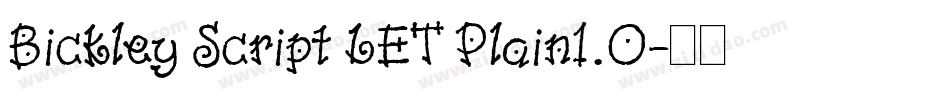 Bickley Script LET Plain1.0字体转换